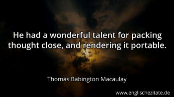 Englisches Zitat von Thomas Babington Macaulay als Bild