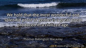 Englisches Zitat von Thomas Babington Macaulay als Bild