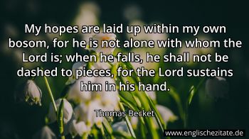 Englisches Zitat von Thomas Becket als Bild