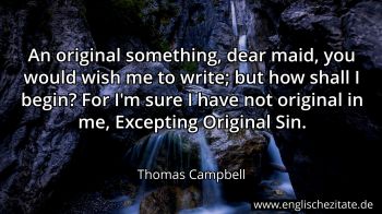 Englisches Zitat von Thomas Campbell als Bild