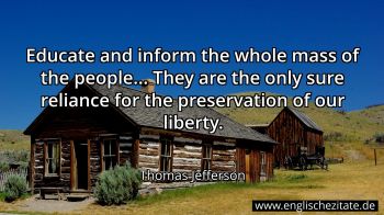 Englisches Zitat von Thomas Jefferson als Bild