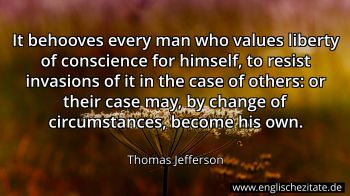 Englisches Zitat von Thomas Jefferson als Bild