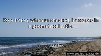 Englisches Zitat von Thomas Malthus als Bild