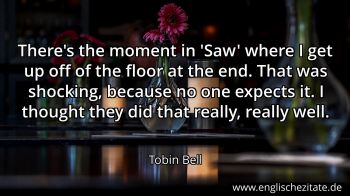 Englisches Zitat von Tobin Bell als Bild