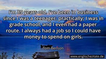 Englisches Zitat von Tom Benson als Bild