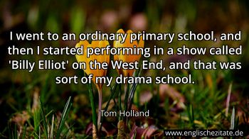 Englisches Zitat von Tom Holland als Bild