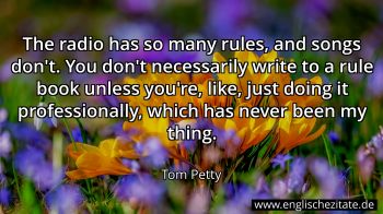 Englisches Zitat von Tom Petty als Bild