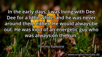 Englisches Zitat von Tommy Ramone als Bild