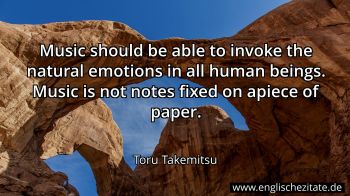 Englisches Zitat von Toru Takemitsu als Bild