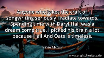 Englisches Zitat von Travie McCoy als Bild