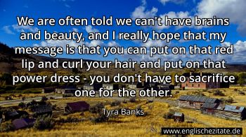 Englisches Zitat von Tyra Banks als Bild