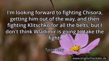 Englisches Zitat von Tyson Fury als Bild