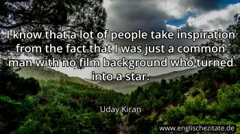 Englisches Zitat von Uday Kiran als Bild