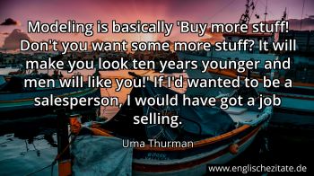 Englisches Zitat von Uma Thurman als Bild