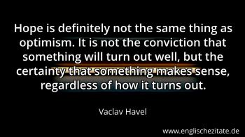 Englisches Zitat von Vaclav Havel als Bild