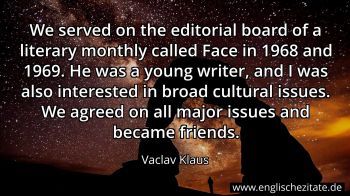 Englisches Zitat von Vaclav Klaus als Bild