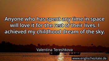 Englisches Zitat von Valentina Tereshkova als Bild