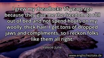 Englisches Zitat von Valerie June als Bild