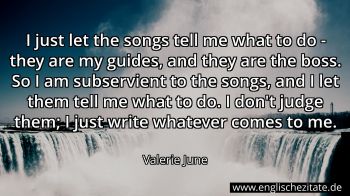 Englisches Zitat von Valerie June als Bild