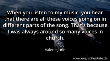 Englisches Zitat von Valerie June als Bild