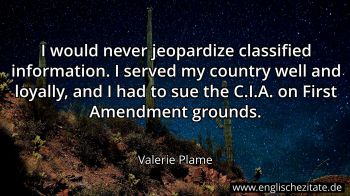 Englisches Zitat von Valerie Plame als Bild