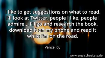 Englisches Zitat von Vance Joy als Bild
