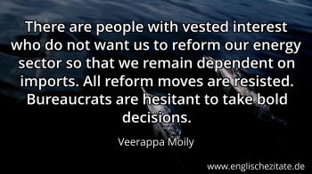Englisches Zitat von Veerappa Moily als Bild