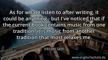 Englisches Zitat von Vikram Seth als Bild