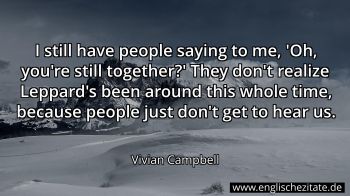 Englisches Zitat von Vivian Campbell als Bild