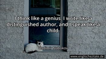 Englisches Zitat von Vladimir Nabokov als Bild