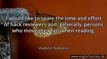 Englisches Zitat von Vladimir Nabokov als Bild