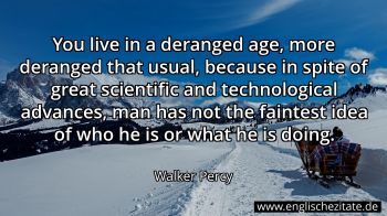 Englisches Zitat von Walker Percy als Bild
