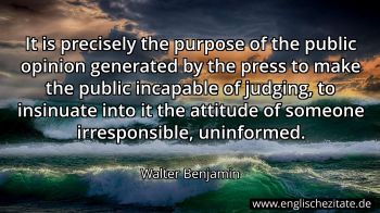 Englisches Zitat von Walter Benjamin als Bild