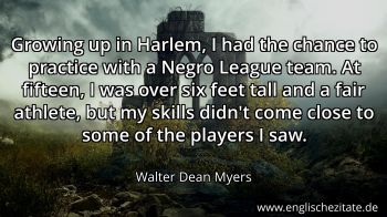 Englisches Zitat von Walter Dean Myers als Bild