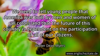 Englisches Zitat von Walter Dean Myers als Bild