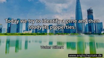 Englisches Zitat von Walter Gilbert als Bild