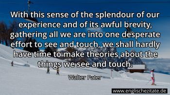 Englisches Zitat von Walter Pater als Bild