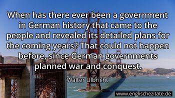Englisches Zitat von Walter Ulbricht als Bild