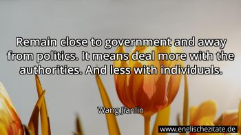 Englisches Zitat von Wang Jianlin als Bild