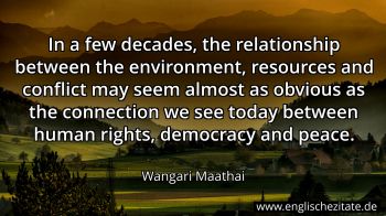 Englisches Zitat von Wangari Maathai als Bild