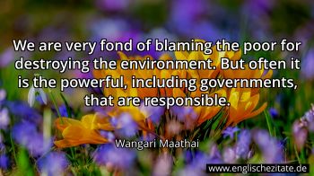 Englisches Zitat von Wangari Maathai als Bild