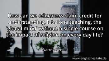 Englisches Zitat von Warren Bennis als Bild