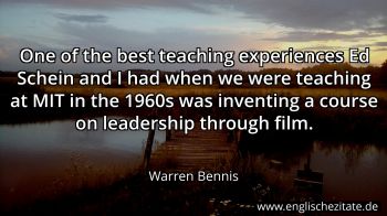 Englisches Zitat von Warren Bennis als Bild