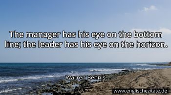 Englisches Zitat von Warren Bennis als Bild