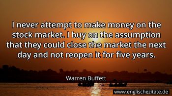 Englisches Zitat von Warren Buffett als Bild