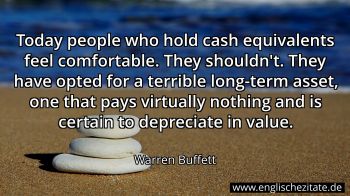 Englisches Zitat von Warren Buffett als Bild