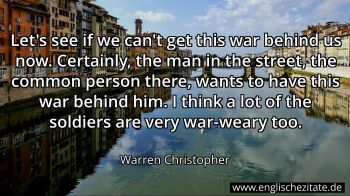 Englisches Zitat von Warren Christopher als Bild