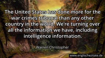 Englisches Zitat von Warren Christopher als Bild