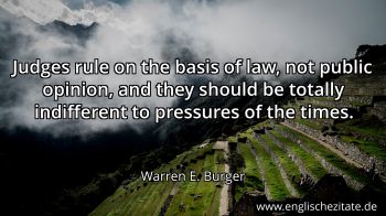 Englisches Zitat von Warren E. Burger als Bild
