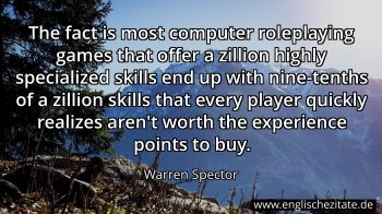 Englisches Zitat von Warren Spector als Bild